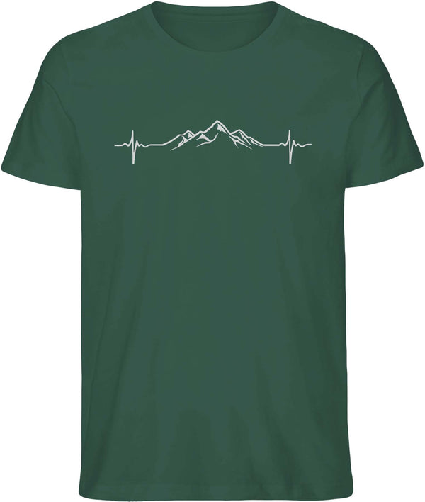 Berge - Herzschlag - T-Shirt (Bio Baumwolle)