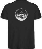 (Rückendruck) Berg im Kreis - T-Shirt (Bio Baumwolle)