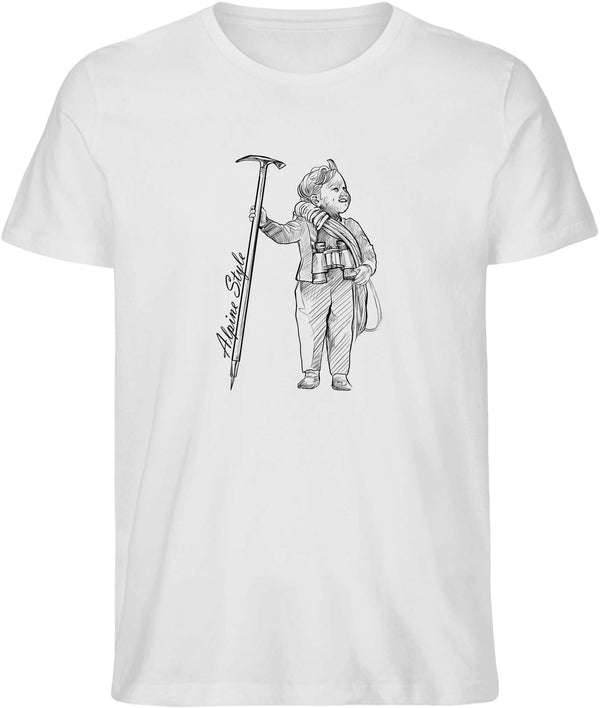 Bergsteiger Kind - vintage – T-Shirt (Bio Baumwolle)
