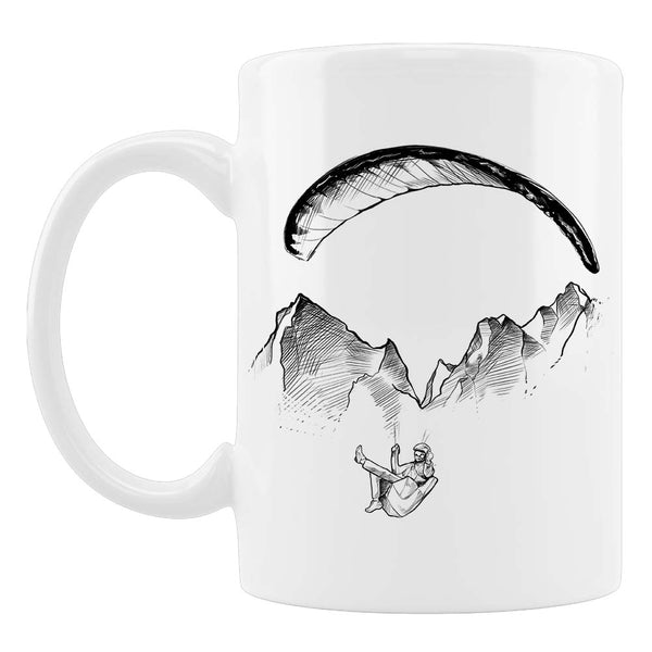 Gleitschirm/ Bergkette - Porzellan Tasse