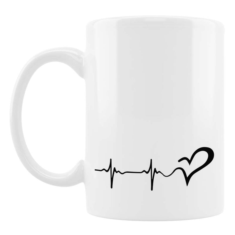 Herz - Herzschlag - Porzellan Tasse