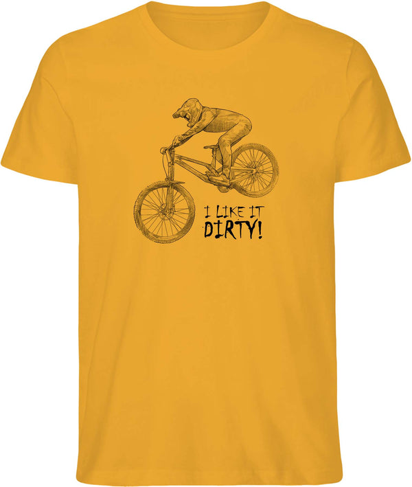Mountainbike - I like it dirty – T-Shirt (Bio Baumwolle)