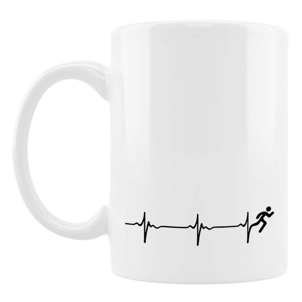 Laufen - Herzschlag - Porzellan Tasse