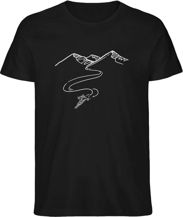 Ski - Abfahrt - T-Shirt (Bio Baumwolle)