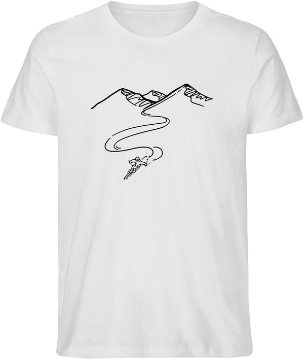Ski - Abfahrt - T-Shirt (Bio Baumwolle)