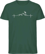 Ski - Herzschlag - T-Shirt (Bio Baumwolle)