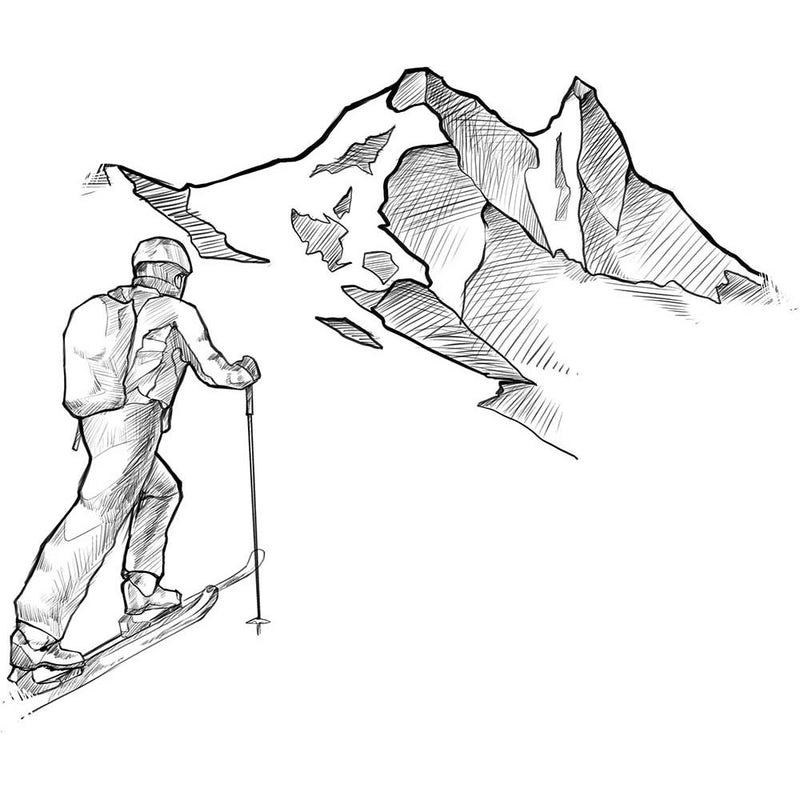 Skitour - Aufstieg - Porzellan Tasse