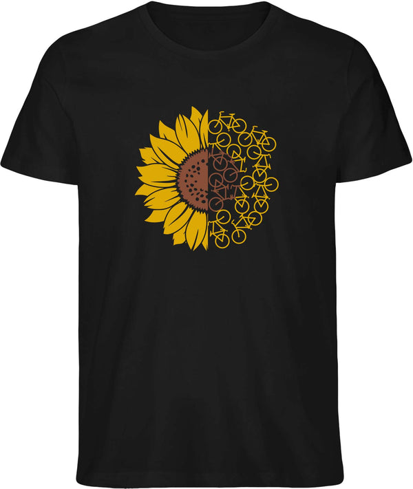 Sonnenblume/ Fahrrad - T-Shirt (Bio Baumwolle)