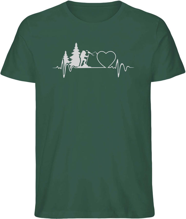 Wandern - Herzschlag - T-Shirt (Bio Baumwolle)